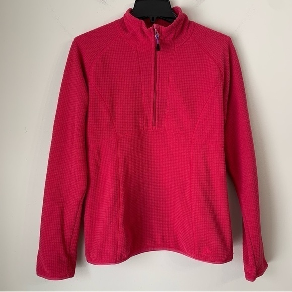 NIKE ACG Fleece Pullover Sweatshirt Red/ Pink Lightweight 1/4 Zip Therma Jacket - Picture 1 of 14